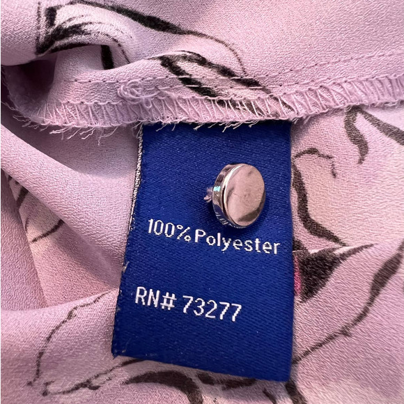 Apt. 9 Women's Tunic Blouse Size XL in Purple w/Black and White Floral Print - Picture 5 of 6